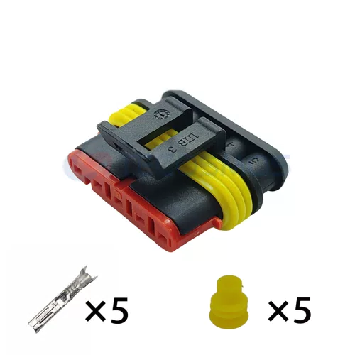 5-Pin Female 282088-1 Waterproof ABS Nylon Wire Harness Urea Level Sensor Plug Copper Contact Material for Car Wire... - image 2